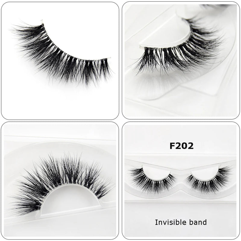 Cílios Visofree Mink Cílios Transparentes Cílios Postiços Transparentes Cílios Postiços Feitos à Mão Cílios Dramáticos Cílios Superiores