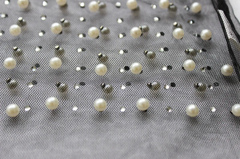 Camiseta feminina sexy transparente Gtpdpllt, malha, patchwork, diamantes, pérolas, slim, tops curtos elegantes, roupas femininas de primavera