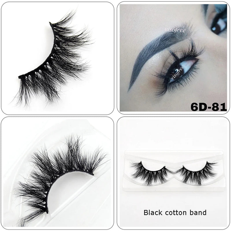 Cílios Visofree Mink Cílios Transparentes Cílios Postiços Transparentes Cílios Postiços Feitos à Mão Cílios Dramáticos Cílios Superiores