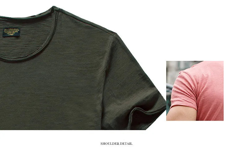 100% algodão camiseta casual macia fitness camisetas finas roupas masculinas gola redonda manga curta camiseta sólida