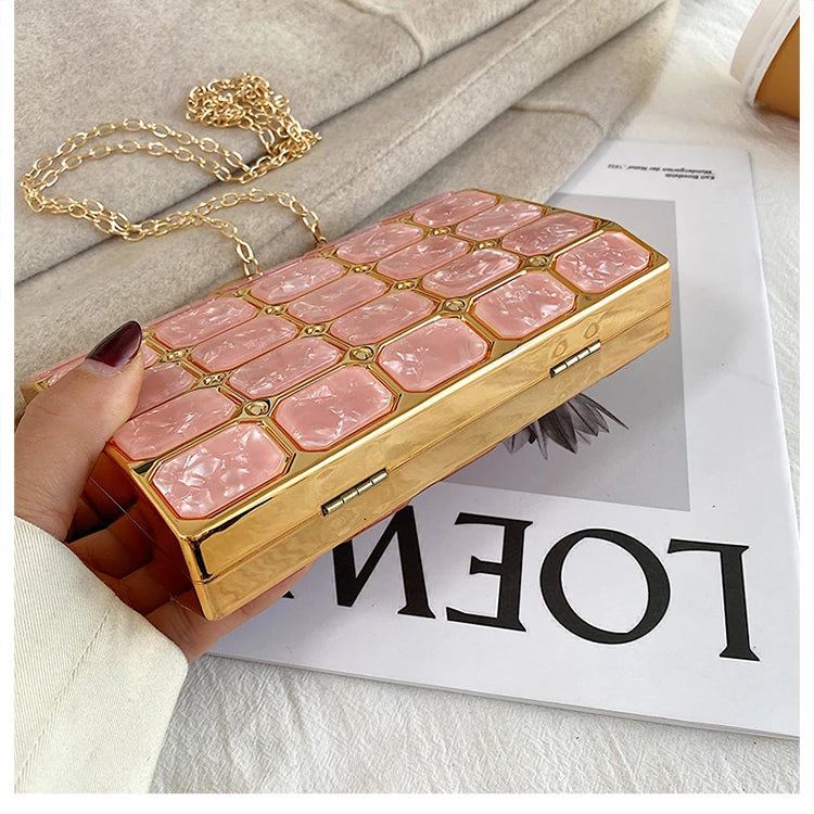 Luxury Female Evening Bag Block Designer Crossbody Bags for Women 2025 Trend Shoulder Bag Wedding Party Clutch Bag Purses Bolsos