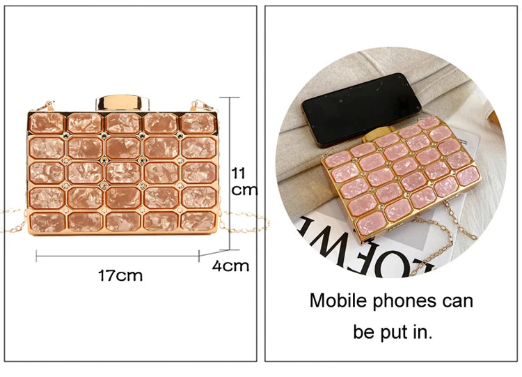 Luxury Female Evening Bag Block Designer Crossbody Bags for Women 2025 Trend Shoulder Bag Wedding Party Clutch Bag Purses Bolsos