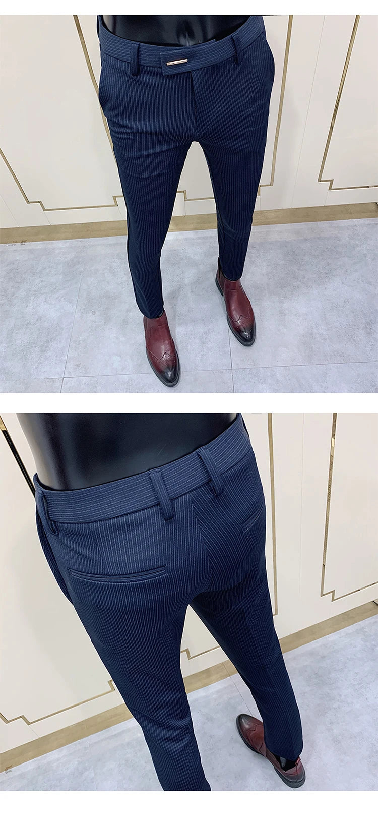 Men Suit Pants Formal Trousers Stretch Slim Pantalone Hombre Calça Masculina Solid Color Casual Dress Pants Fashion Men Clothing