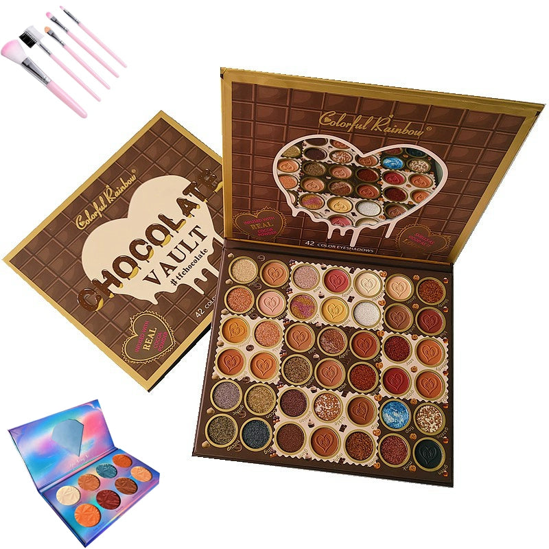 Placa de sombra multifuncional com glitter fosco de 42 cores para iniciantes