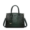 Women's Large Top-Handle Bag Vintage Crocodile Designer Shoulder Bag Quality Leather Crossbody Bag Messenger Commuter Sac A Main