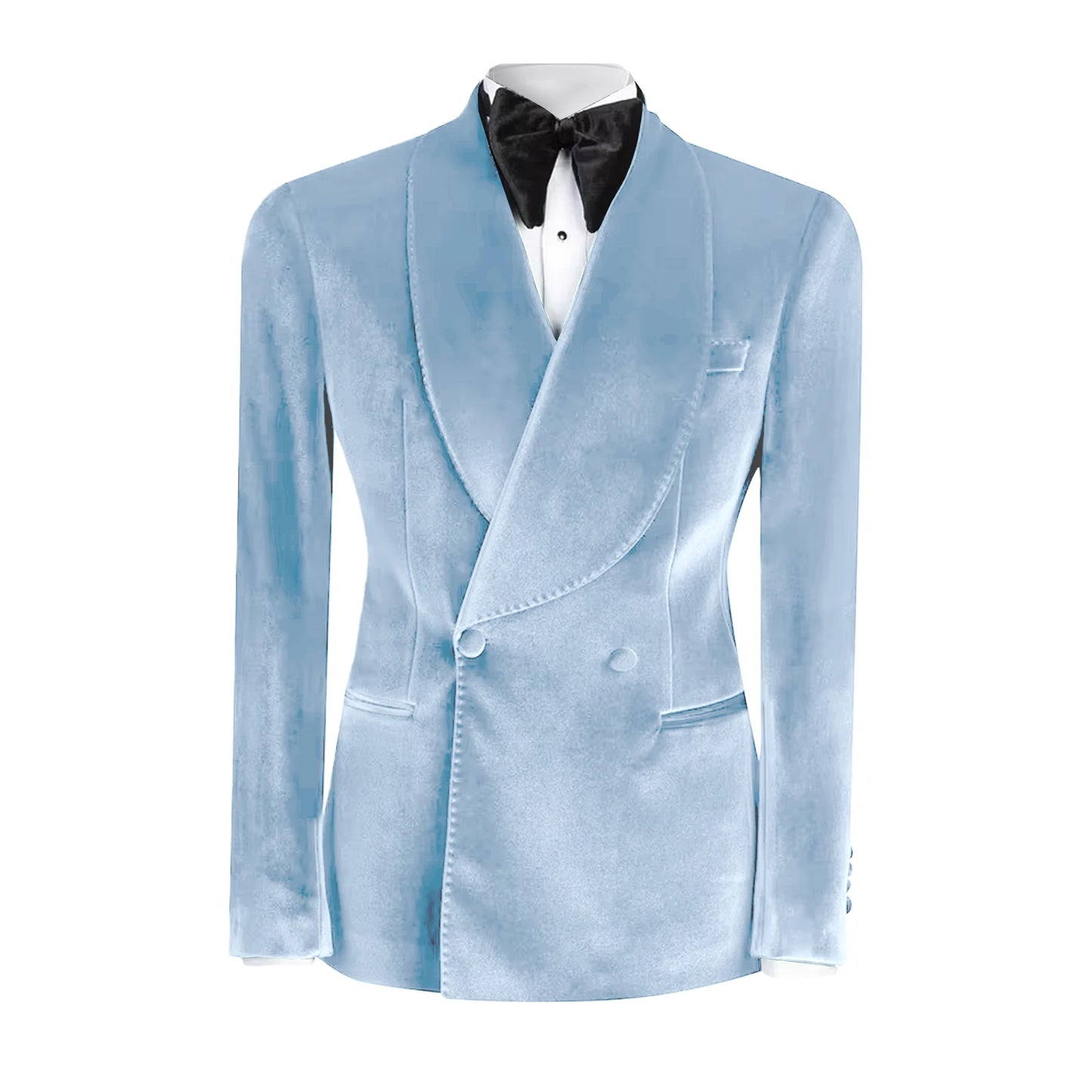 Formal Velvet Men's Suits Blazer Double Breasted Jacket 1 Piece Elegant Slim Fit Male Clothing Wedding Men Business Casual Coats