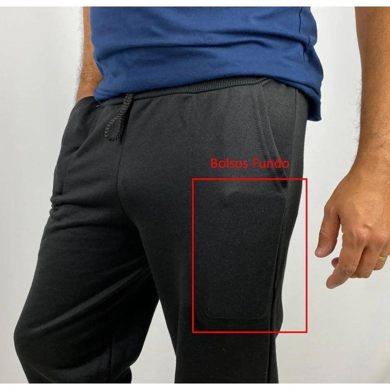 Calças de moletom masculinas slim sport gym - CRAVO ROSE