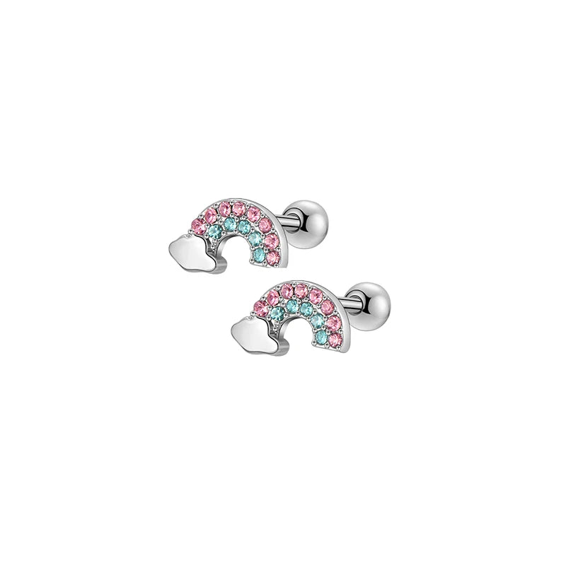 1/ 6 pares de brincos hipoalergênicos com rosca para mulheres e meninas, conjunto de brincos de aço inoxidável 316L com fecho de zircônia cúbica, 20g