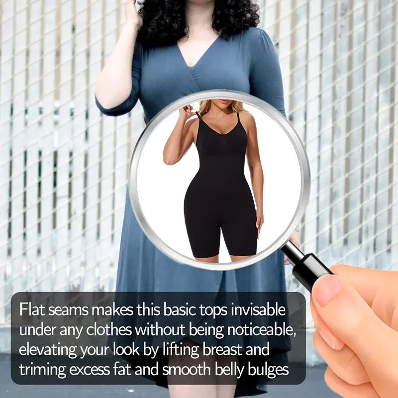 SLIMBELLE Women's Full Body Shaper Bodysuits Tummy Control Butt Lifter Slim Underwear Shapewear Thigh Slimmer Shorts One-Piece
