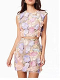Spring Dress Women's Skirt High-quality Embroidery Hook Pattern Sleeveless Crop Top Wrap Hip Skirt Set of Two Pieces