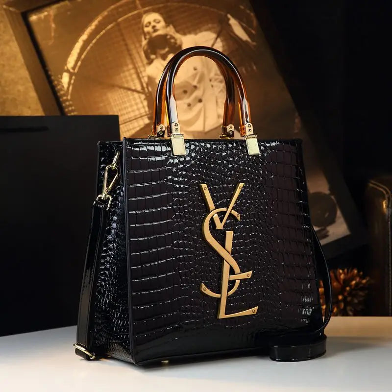 Genuine Leather Women Handbags Alligator Pattern Large Capacity Tote Bag Fashion Mother Bag 2025 New All-match Portable Bags