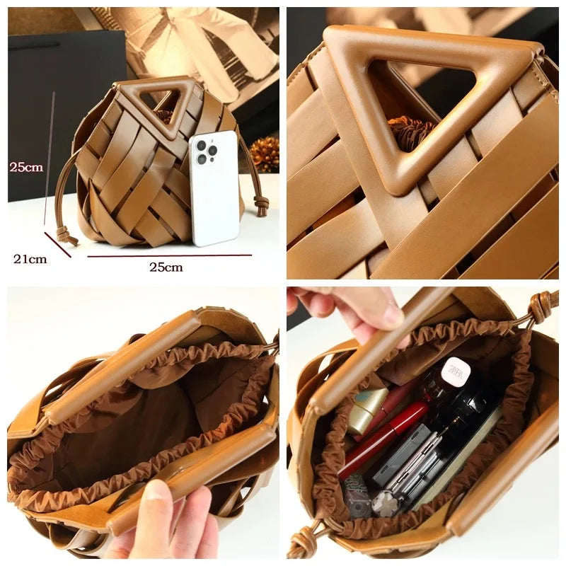 2025 na moda couro vegano tecido sacola para mulheres alça superior bolsas e bolsas moda crossbody bolsa de ombro tote bolsas - CRAVO ROSE