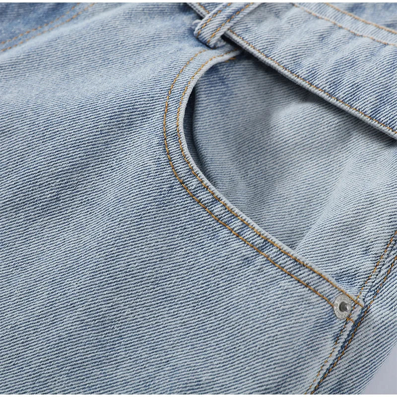 Y2k Hot Fix Rhinestone Cutout Women's Jeans Summer Street Low-rise Wide Leg Loose Denim Pants Lady New Fashion Party Trousers