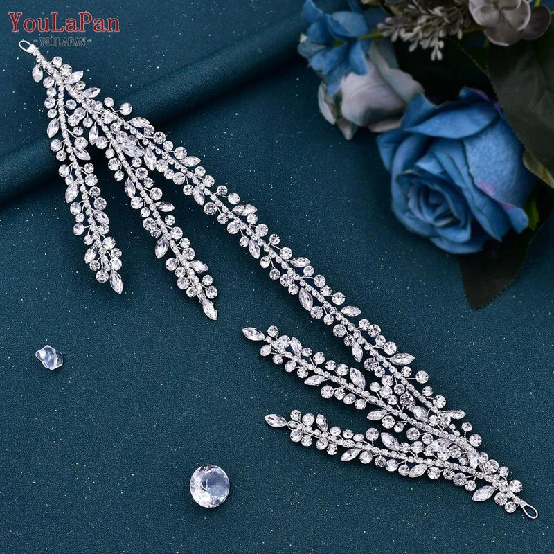 YouLaPan HP496 Rhinestone Bridal Headband Woman Headpiece Wedding Hair Accessories Bride Tiara Pageant Headdresses Wedding Tiara - CRAVO ROSE