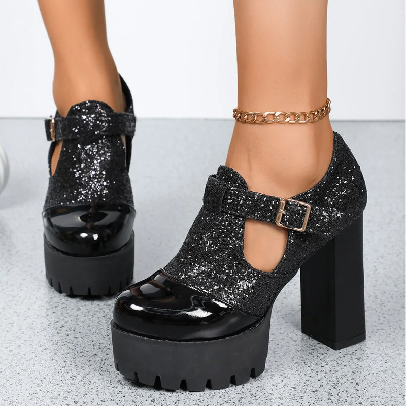 Women Pumps Platform Thick Heel High Heels Shoes for Women Summer Roman New Party Fashion Explosion Heels Women Zapatos De Mujer