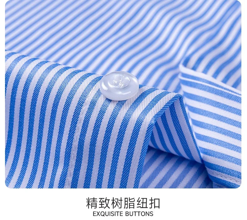 New Stretch Anti-Wrinkle Men's Shirt Modal Cotton Soft And Comfortable Business Social Tops Office Wear Easy Care Classic Style