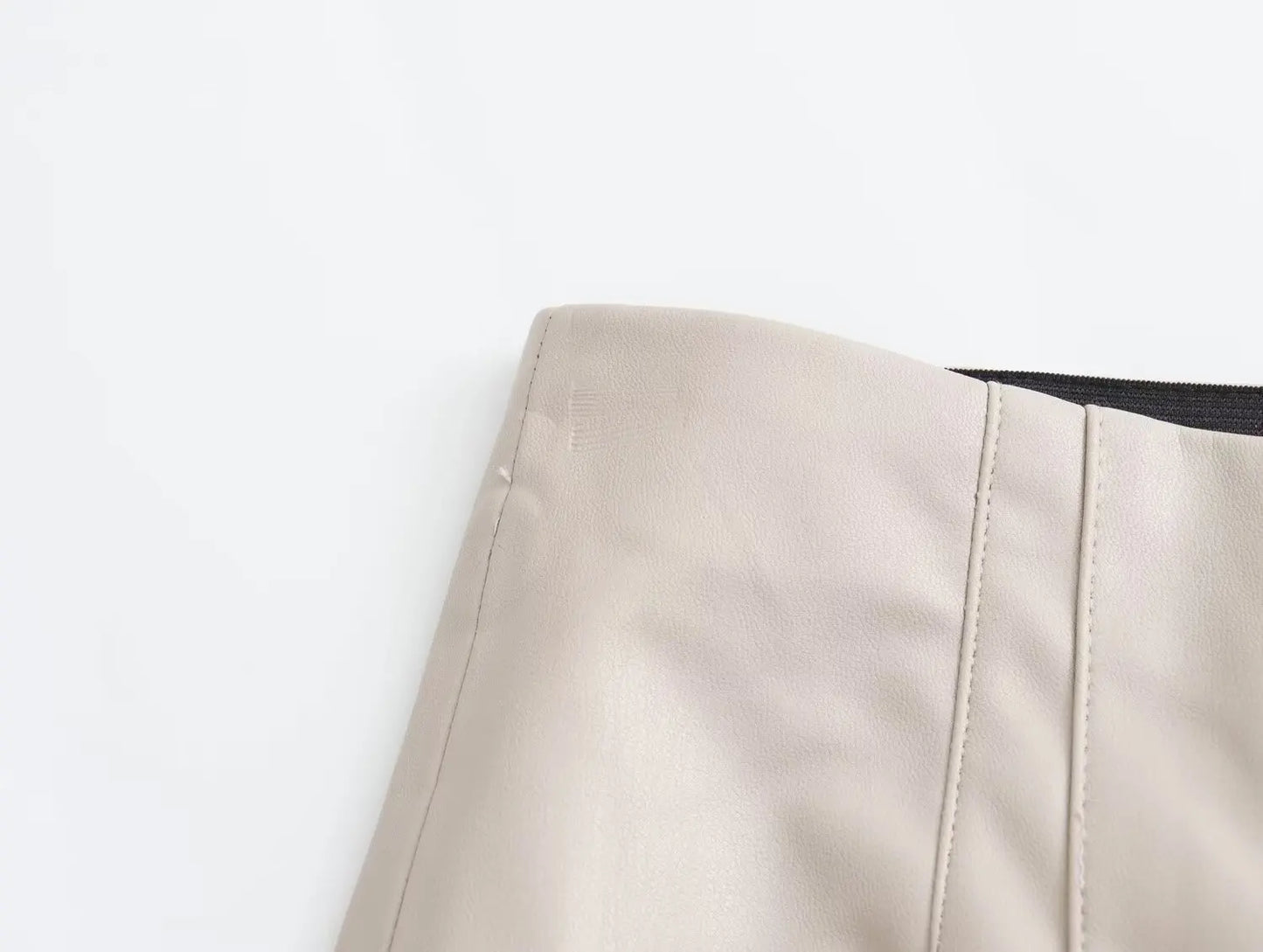 HH 2024 Women's Faux Leather Pants High Waist Straight Leg Trousers Fashion Female Streetwear Stylish Stretch Pencil Pants