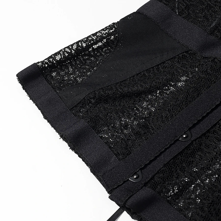 Women's Slim Fit Bandage Vest Top European Style Polyester Fabric Fishbone Strapless Outerwear Short Length Single Button