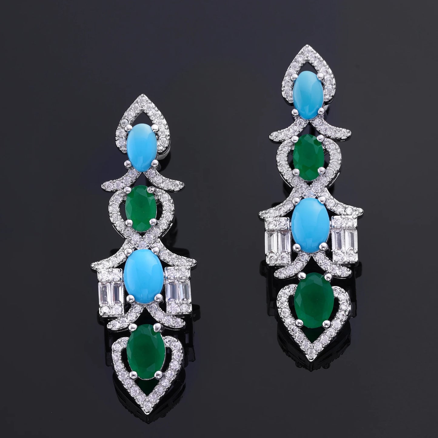 2023 Popular Luxury Droplet Cubic Zirconia Pendant Earrings for Women's Fashion Wedding Jewelry Gifts