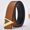 Temperamento Cinto Masculino de Negócios com Letras de Metal e Botão Versátil Decorativo Jeans Vestido Cinto Masculino de Negócios