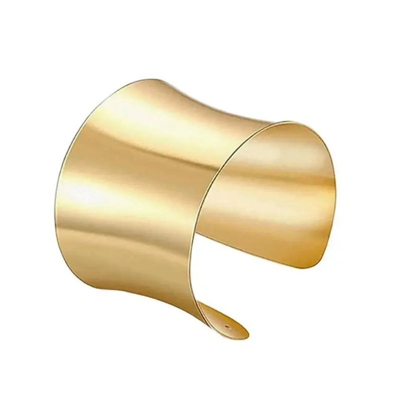 Pulseira de pulseira aberta para mulheres, dourada e prateada, pulseira de pulso para meninas, joias, pulseiras de aço inoxidável, bransoleta