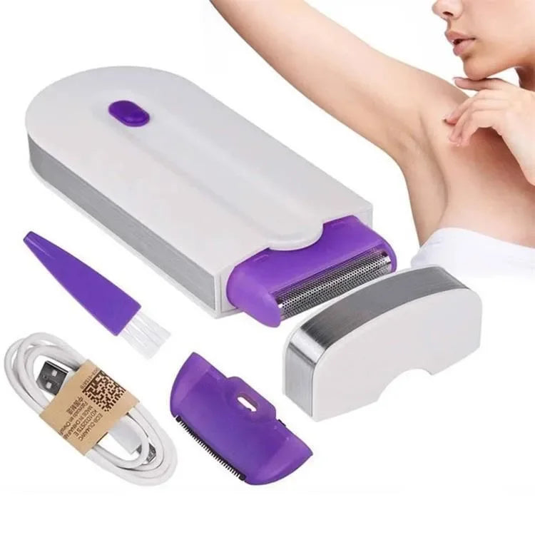 Depilador elétrico Barbeador elétrico Mini recarregável Remove pelos sem dor Depilador facial para rosto e corpo