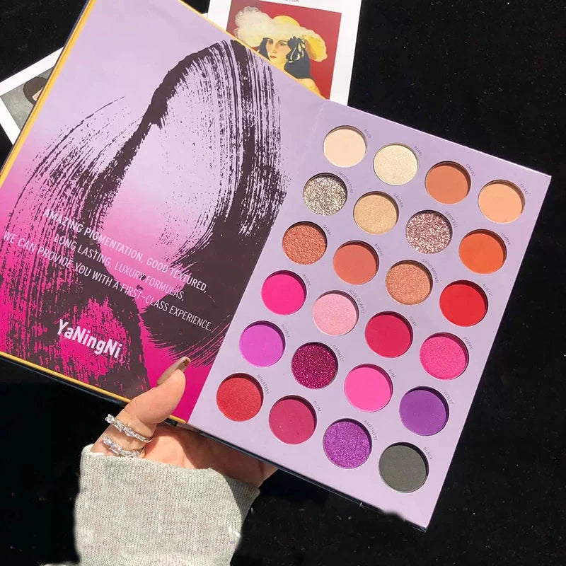 Paleta de sombras com 72/60 cores, pó perolado, glitter fosco, delicado, fácil de limpar, sombra cintilante, ferramenta de maquiagem colorida