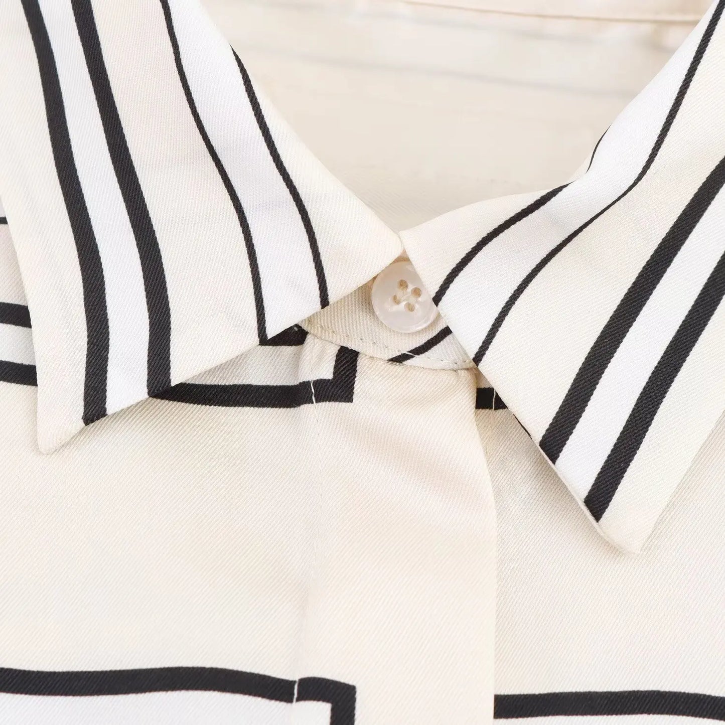 HH 2025 Women Trouser Suit Turn-down Collar Long Sleeve Single-breasted Slim Print Shirt+High Waist Zipper Loose Long Pants