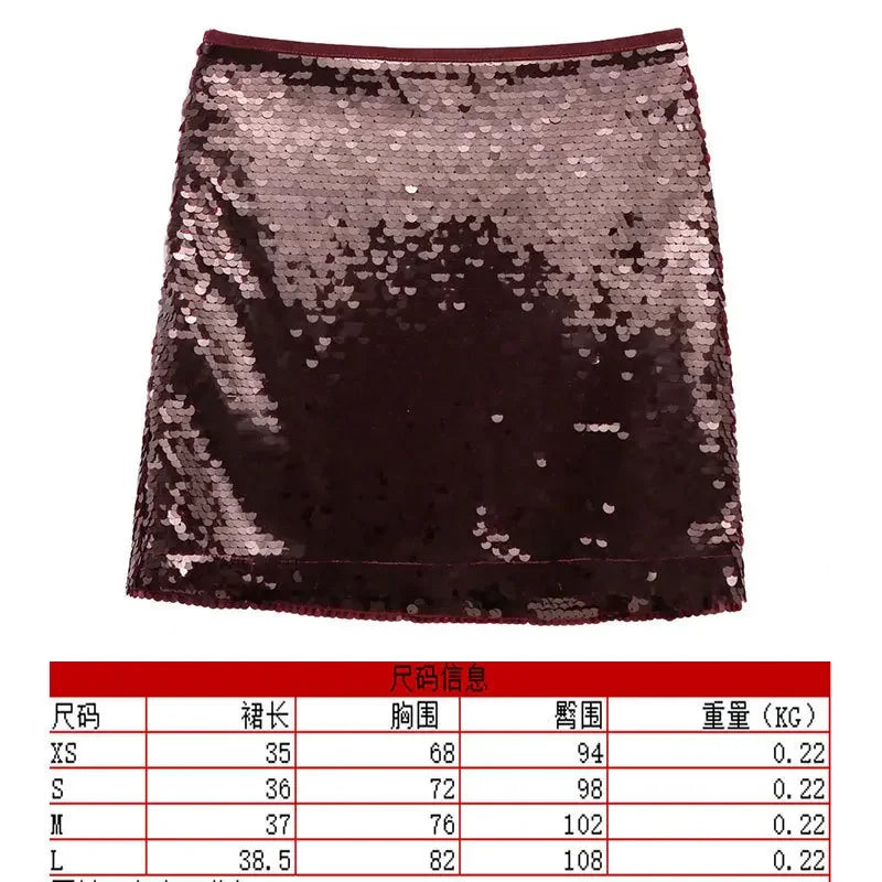 Mini Saias para Mulheres Roupas Moda Roupas Sexy Streetwear Dança Bling Lantejoulas Garotas Gostosas