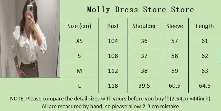 Blusa feminina elegante, azul, gola alta, babados, manga comprida, lisa, solta, chiffon, nova blusa feminina de verão 2025