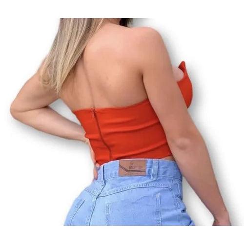 Blouse cropped top Bengaline corcelet women's fashion blogger - CRAVO ROSE