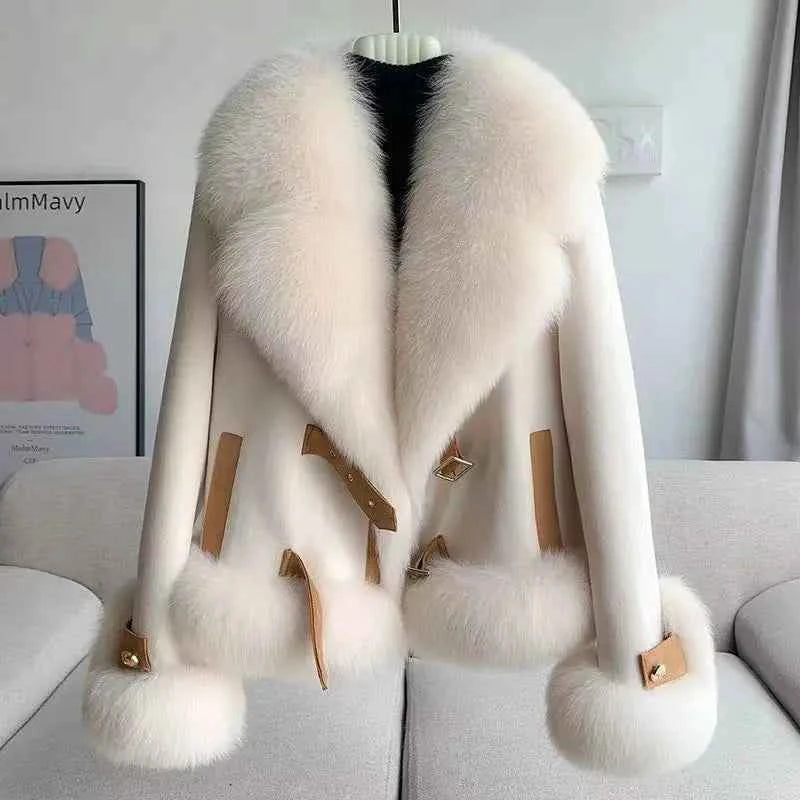 High End Fashion Faux Mink Fur Jacket 2025 New Winter Thicken Warm Elegant Fluffy Short Fur Coats High Quality Fox Fur Outwear