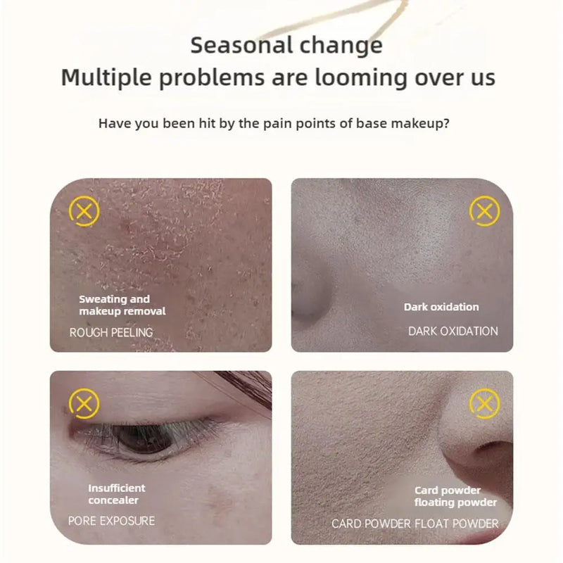 Base em bastão com cabeça de pincel, iluminador multifuncional, creme de contorno, corretivo de longa duração, bronzeador facial, bastão de contorno