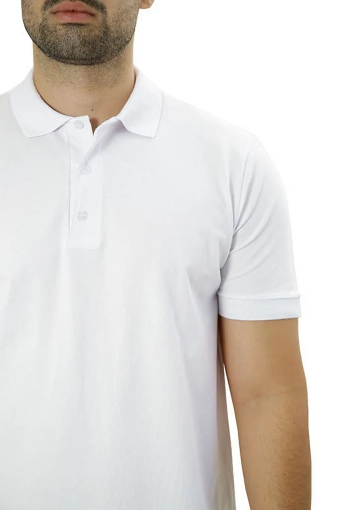 Piquet Elastano Pima White Men's Polo Ixoria Shirt