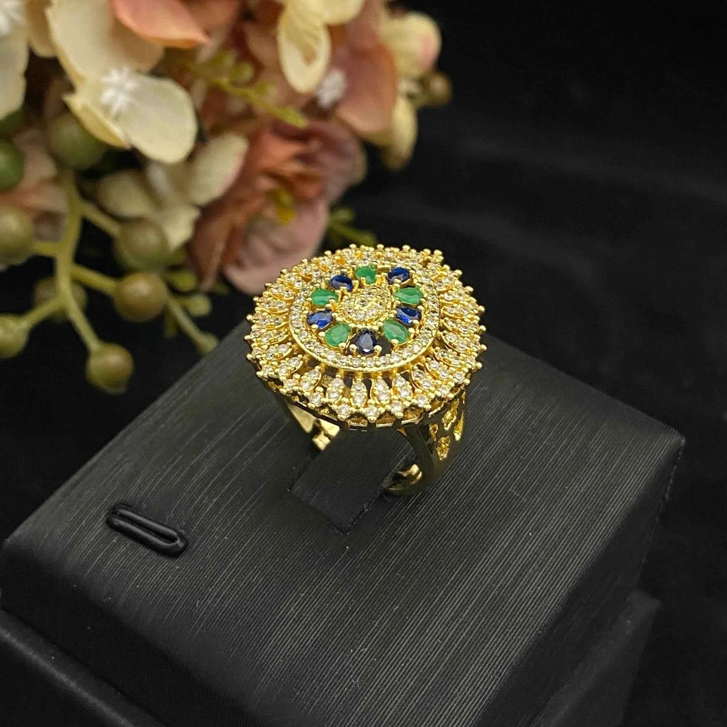 JRH Noble and Elegant Women's Jewelry Mixed Color Gemstone Zircon Set Necklace Earrings Ring Bracelet Suitable for Wedding Party