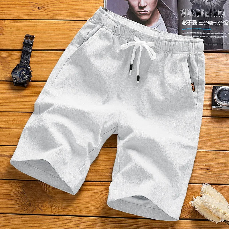 Shorts casuais masculinos de verão, tamanho grande, calças de praia, corrida, esporte, calças curtas retas, calças de moletom finas, shorts soltos para lazer