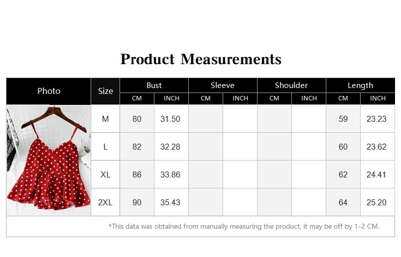 Red Polka Dot Print Chiffon Short V-Neck Sleeveless Sexy Pullover Women's Blouse Shirt Korean Fashion Female Clothing Tops 2024
