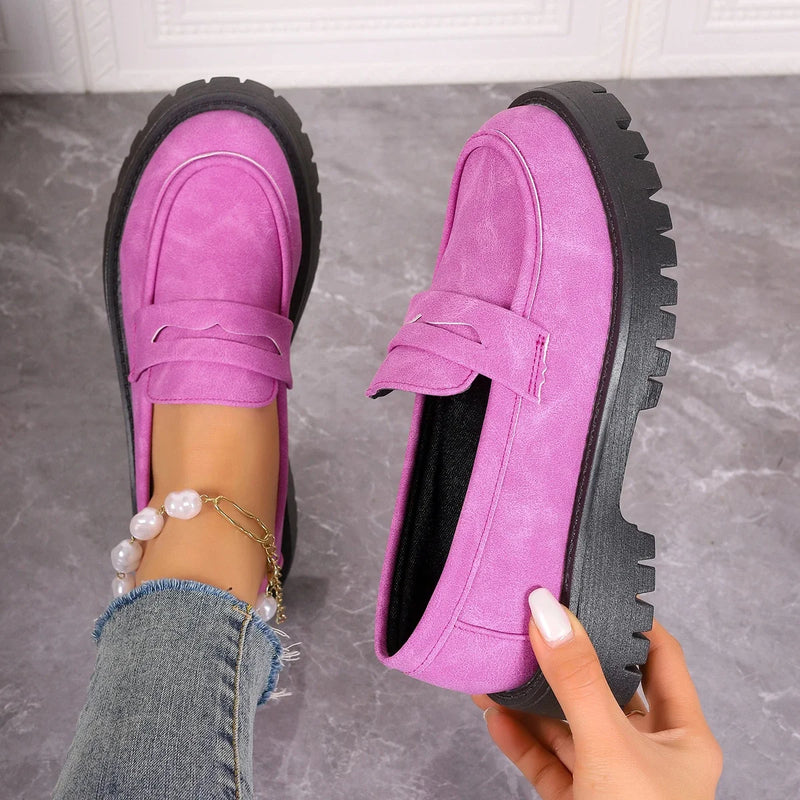 2024 Shoes Women Plus Size Loafers Women British Style Platform Shoes Office Ladies Light Casual Designer Shoes Zapatos De Mujer - CRAVO ROSE