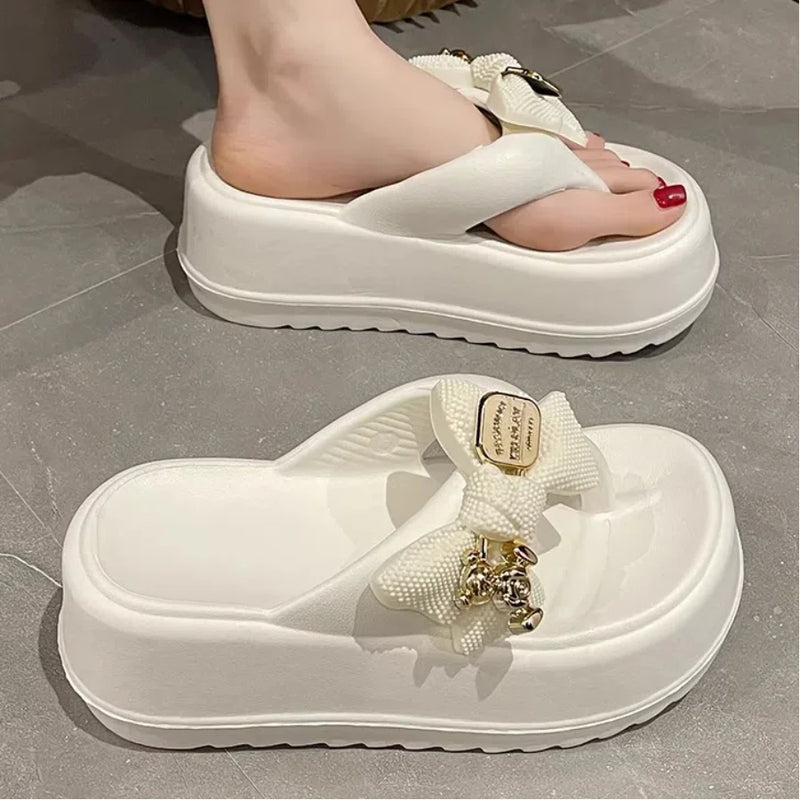 Flip-Flops 2025 New Women's Slippers Flats Sandals Summer Cute Home Indoor Outing Non-Slip Outer Wear Sandals Women's Party Party Eva Women's All Year Round Casual