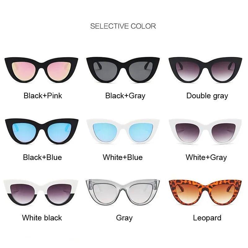 Cat Eye Fashion Sunglasses Woman Vintage Luxury Brand Designer Black Glasses Sun Glasses for Female UV400 Eyewear Shades - CRAVO ROSE