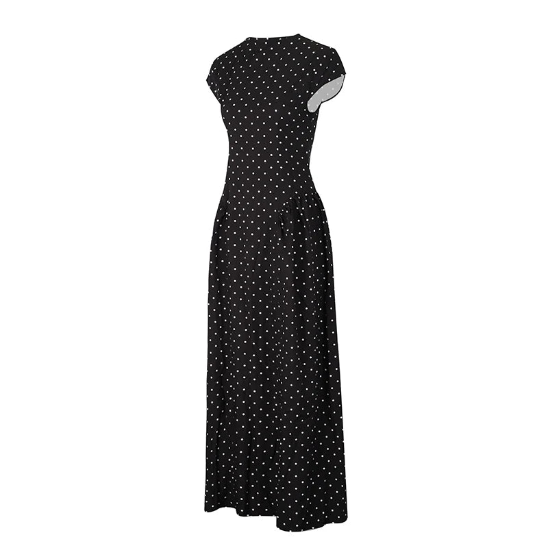Women New Long Dresses Summer Elegant Upgraded Version Casual Polka Dots Party Dress Graceful Holiday Casual Slim Female Dresses