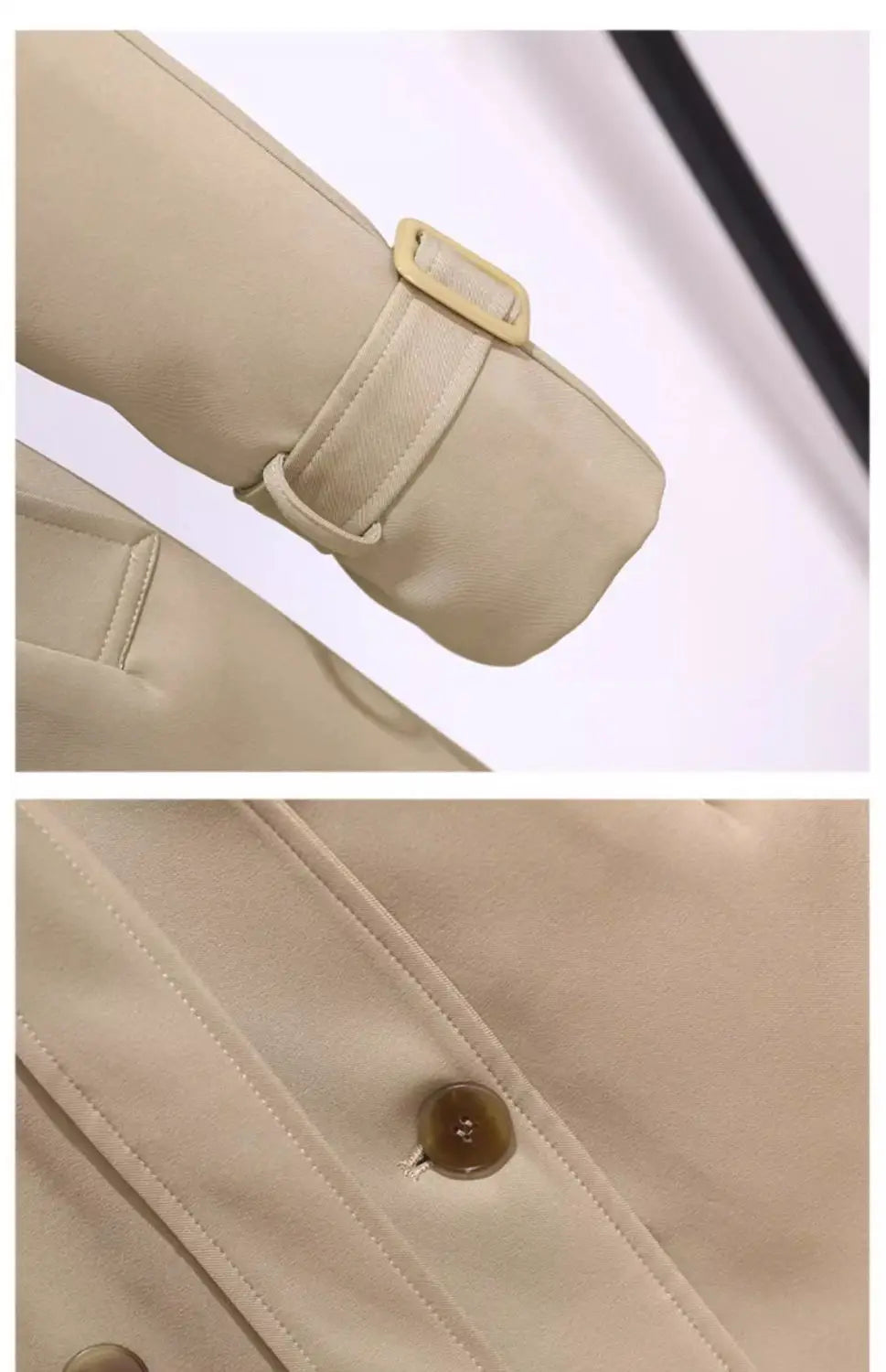 Women's Windbreaker 2026 Spring Autumn New Slim Double-breasted Temperament Coat With belt Femle mid length Casual Trench coat