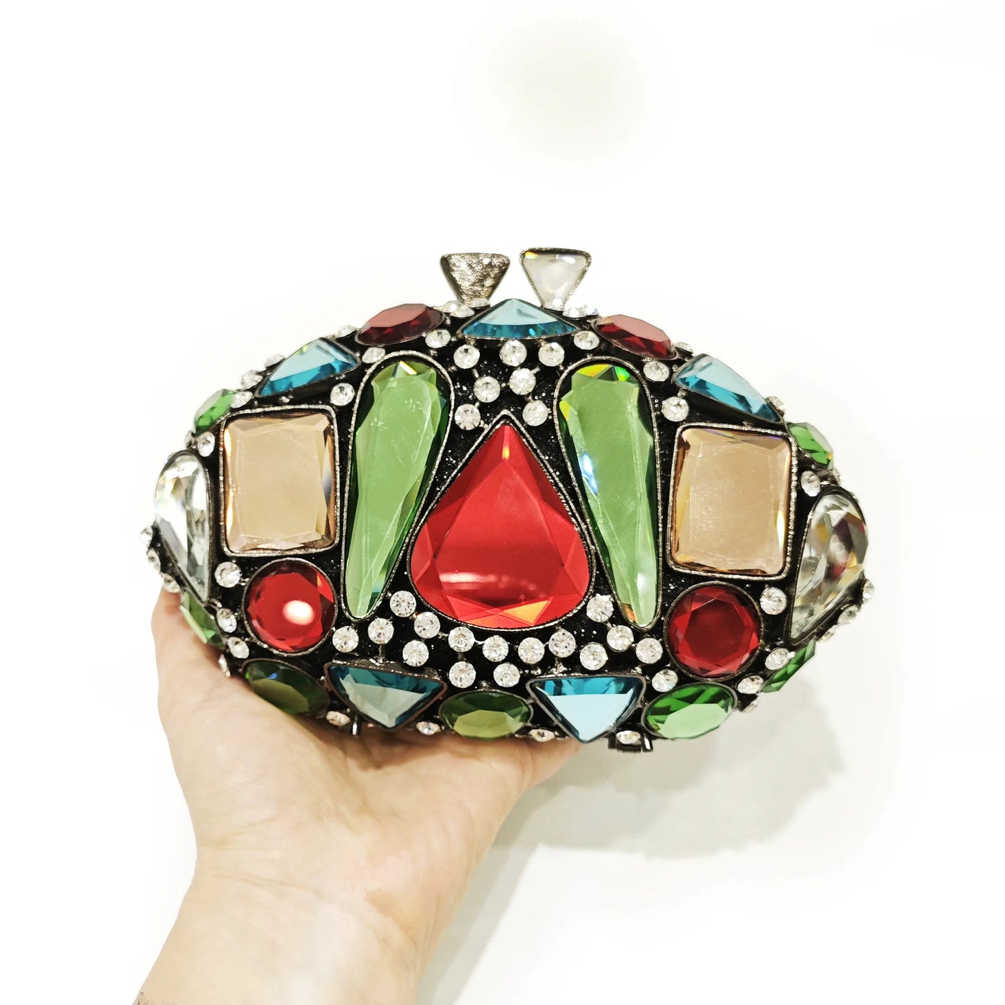 Xiyuan novas chegadas mulheres pedra sacos de noite senhora ouro strass bolsa embreagem marca luxo designer bolsa festa nupcial bolsas - CRAVO ROSE