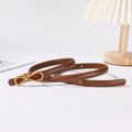 Korea Women Genuine Leather Knotted Thin Waist Belt Fashion Geometric Butterfly Gold Buckle Adjustable Corset Belt For Women