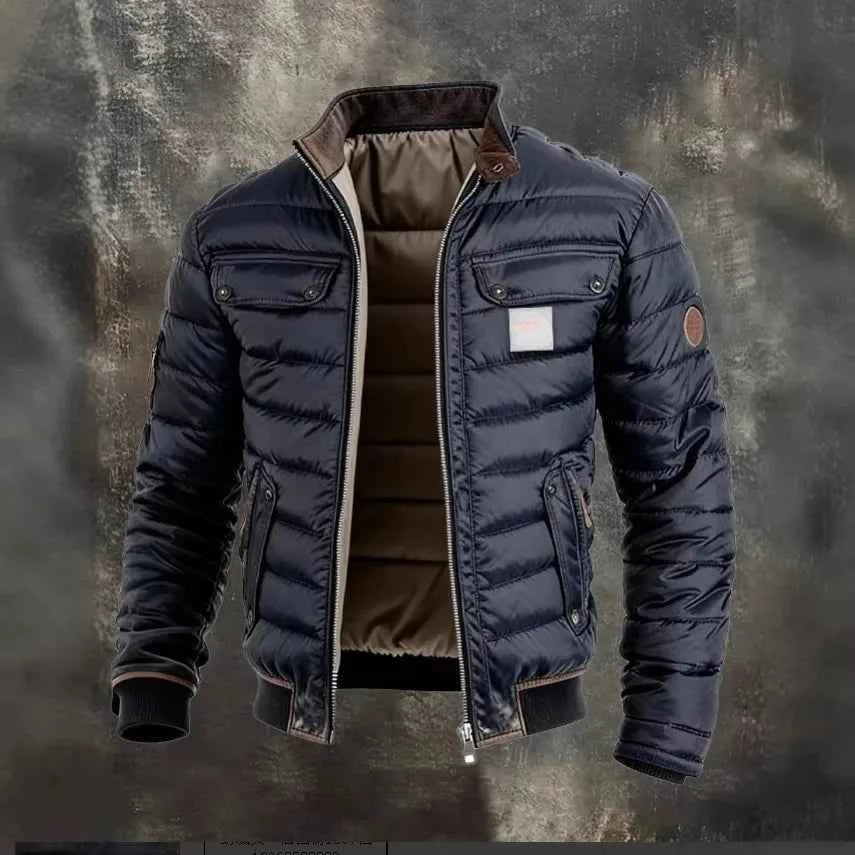 New Men's Stand-up Collar Cotton Jacket Casual Warm Thickened Cotton Coat Winter 2026 Fashion New Spring And Summer