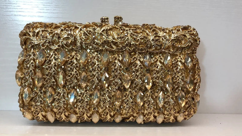 2025 Women Crystal Green/Gold/Silver Evening Bags Party Cocktail Formal Dinner Ladies Diamond Clutch Purse Wedding Handbags