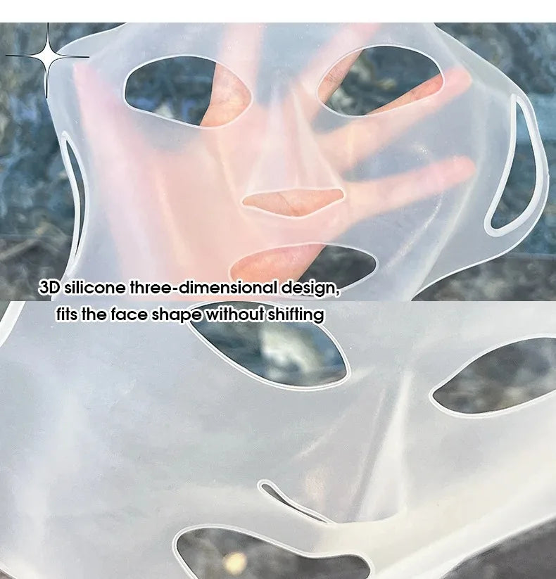 Máscara de silicone 3D para rosto e pele feminina, ferramenta para cuidados com a pele, máscara facial suspensa com gel, folha reutilizável, lifting antirrugas, firmador, ferramentas fixas para orelhas