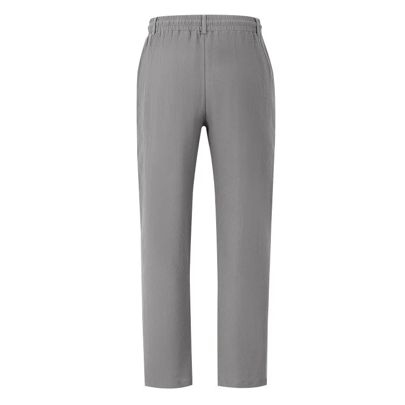 Men's Loose Casual Loose Straight Linen Naples Gurg Breathable Pants Men Clothing Trousers Traf Homme Pantalones Sweatpants