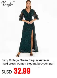 Vestidos longos Sexy preto sem costas lantejoulas maxi  elegante bodycon
