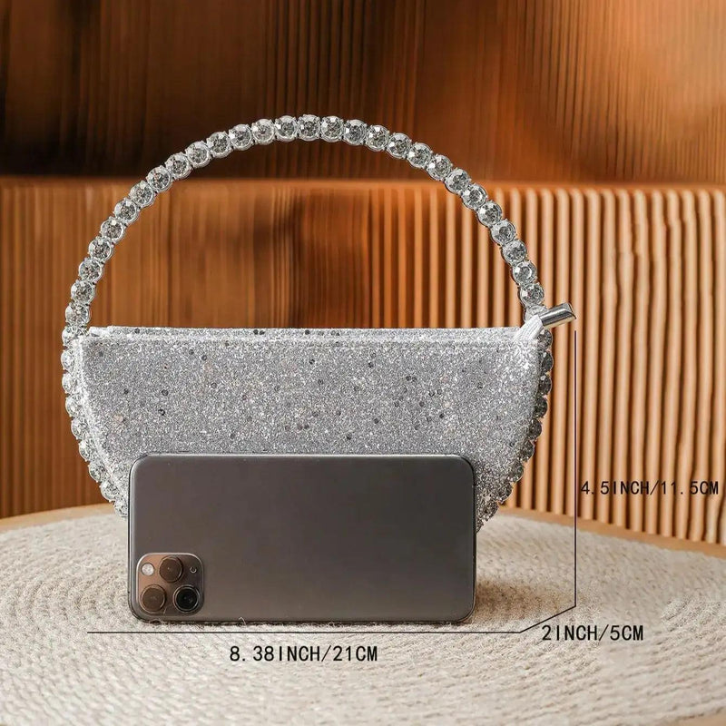 Elegant Rhinestone Novelty Bag, Classic Banquet Clutch Purse, Women's Formal Evening Handbag For Party Wedding - CRAVO ROSE